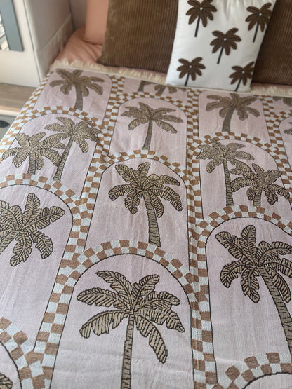Coco palm recycled cotton blanket