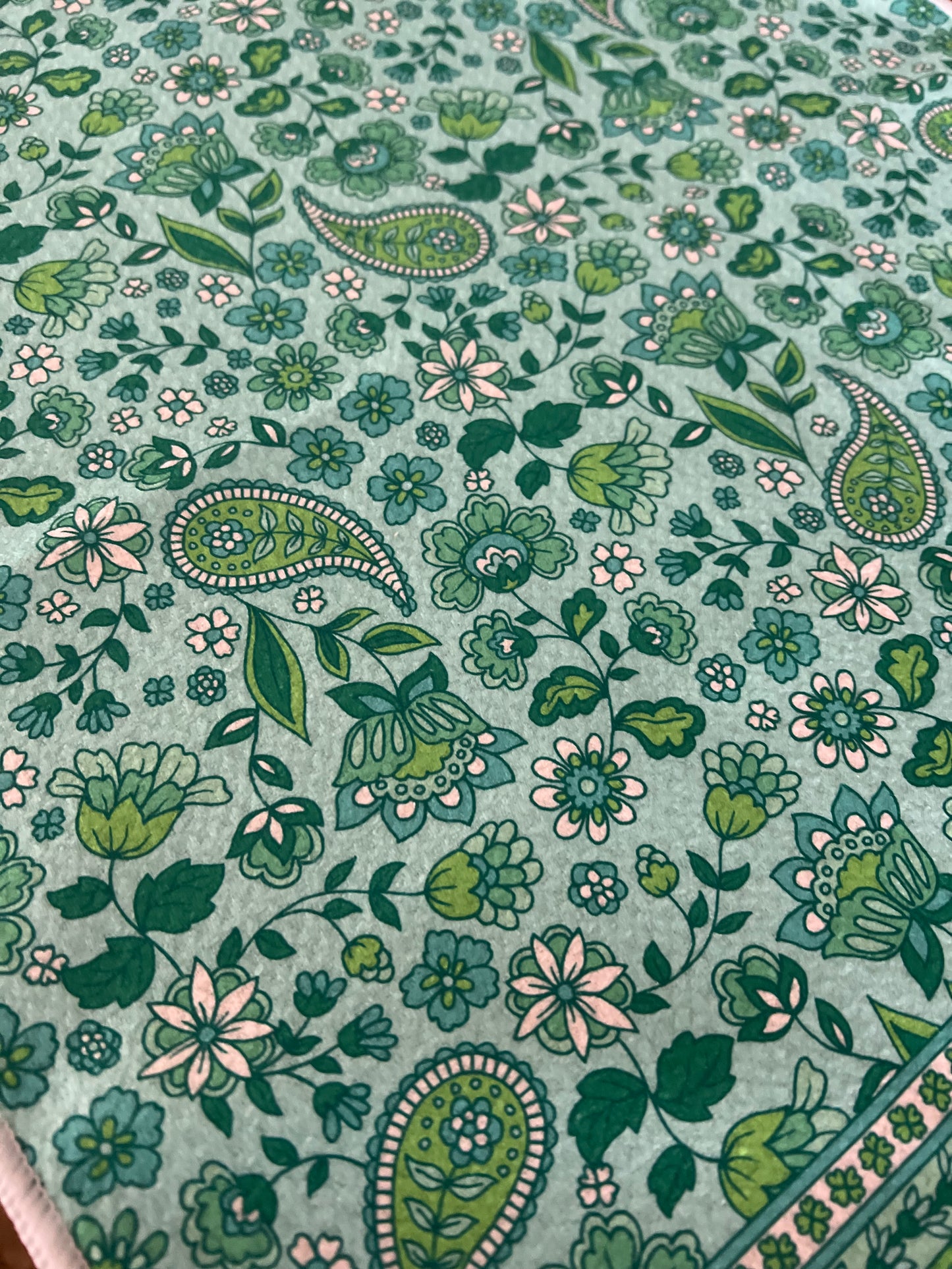 Quick dry tea towel  - Teal Paisley