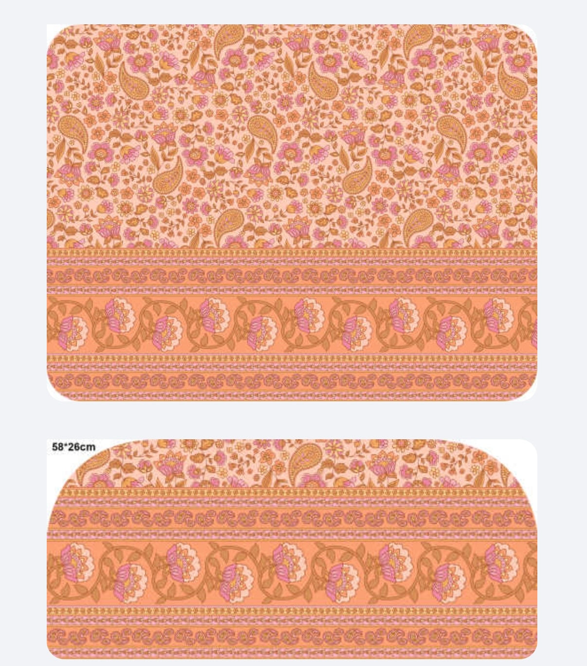 SALE - Step & Floor Mat SET - Just Peachy