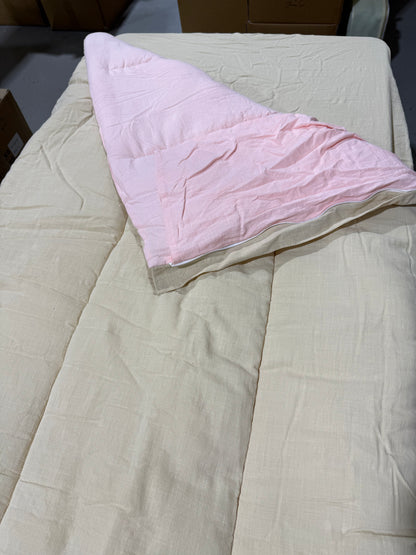 SECONDS - Super Light Weight Bunk Sand/Pink Cotton - Sample set - No pillowcase