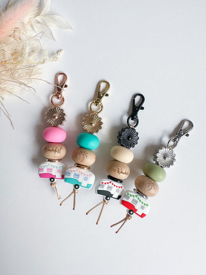 Wanderlust caravan keychains