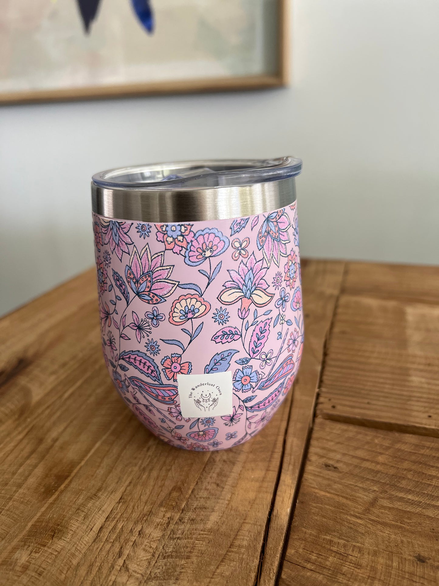 Pink florals insulated cup