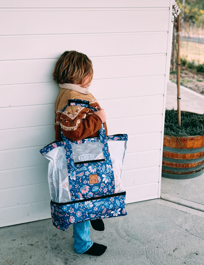 Wanderlust Beach Bag - Bluebells Print